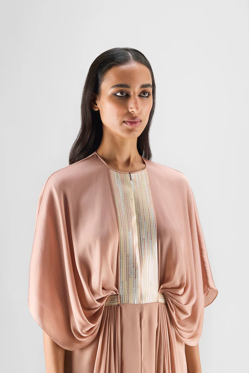 Amit Aggarwal Pleated Layered Dress