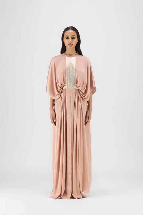 Amit Aggarwal Pleated Layered Dress