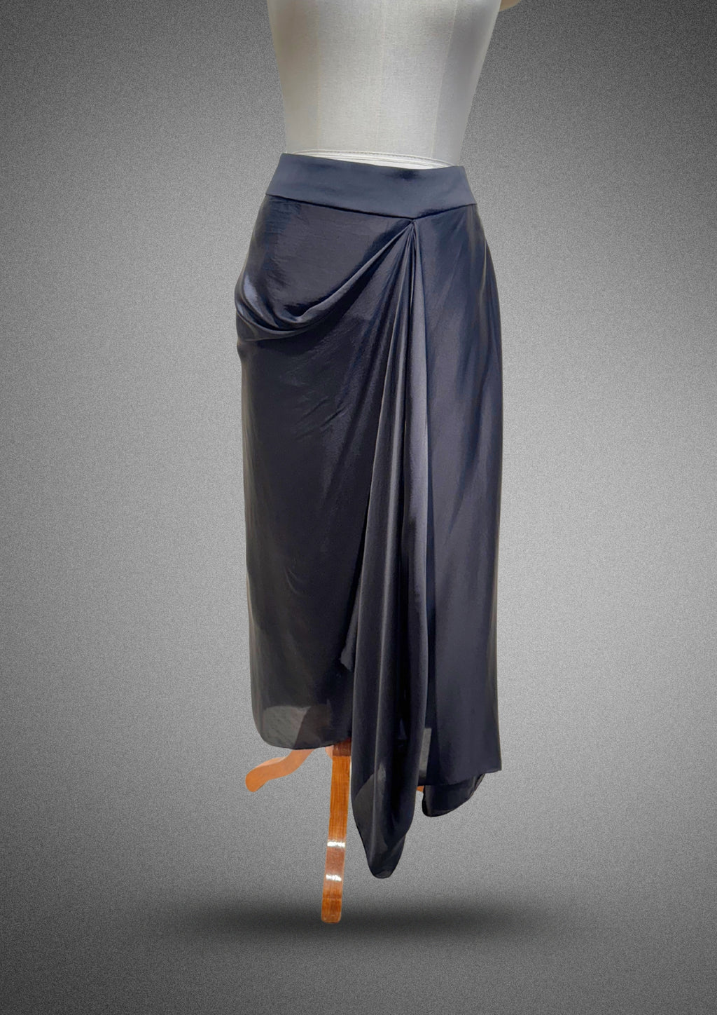 Black Embroidered Satin Crepe Set