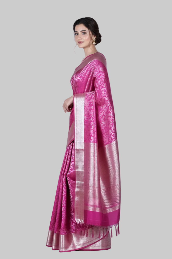 Magenta Upada Silk Saree