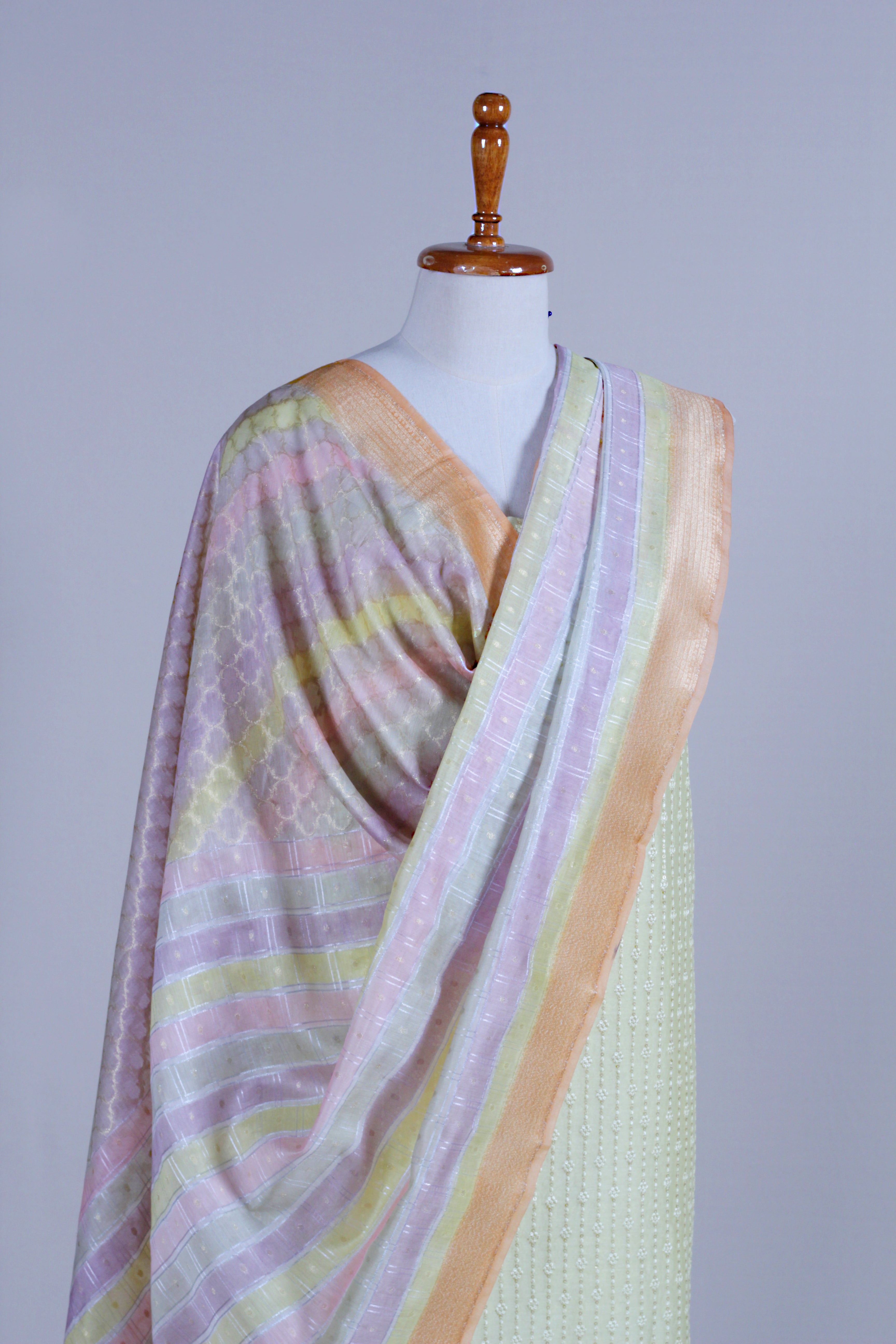 Pastel Green Silk Suit Set