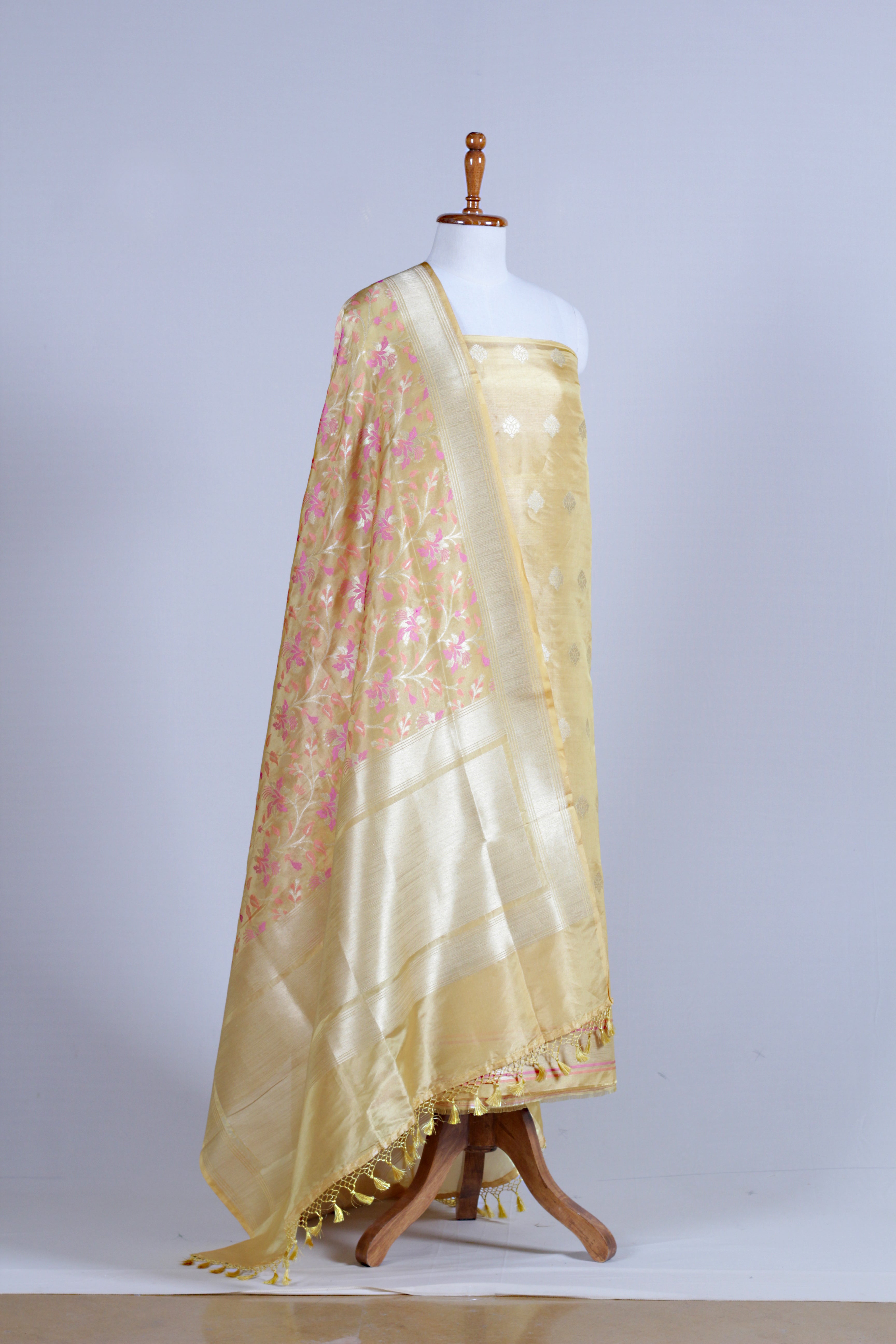 Golden Yellow Woven Suit Set