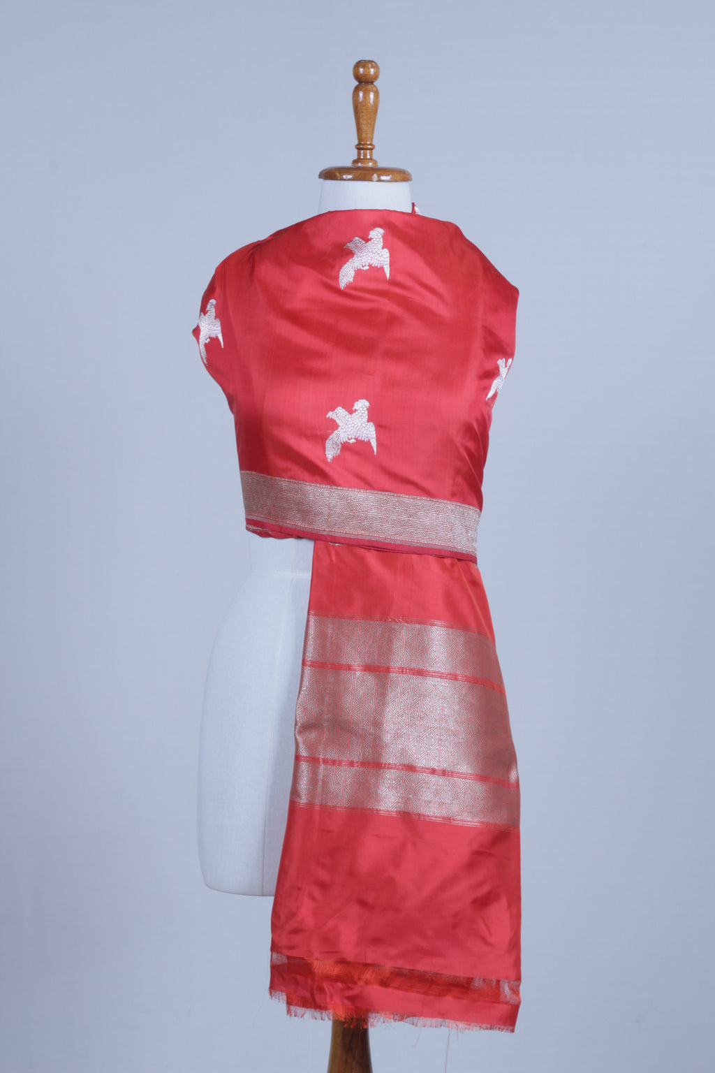 Red Silk Dupatta