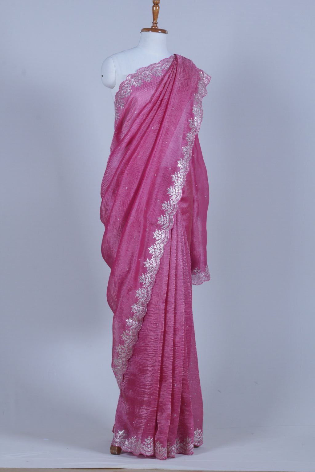 Pink Tissue Silk Saree