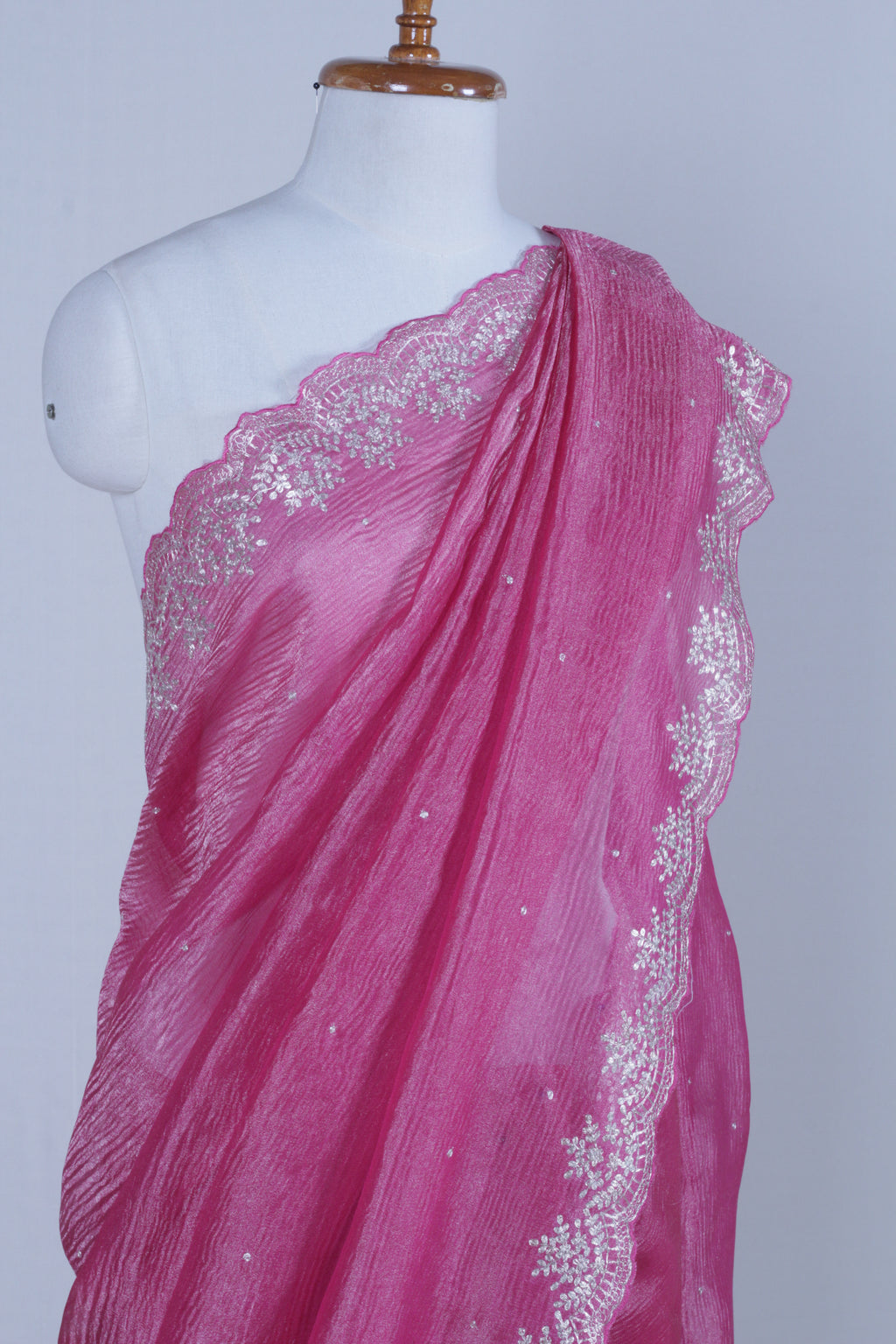 Pink Tissue Silk Saree