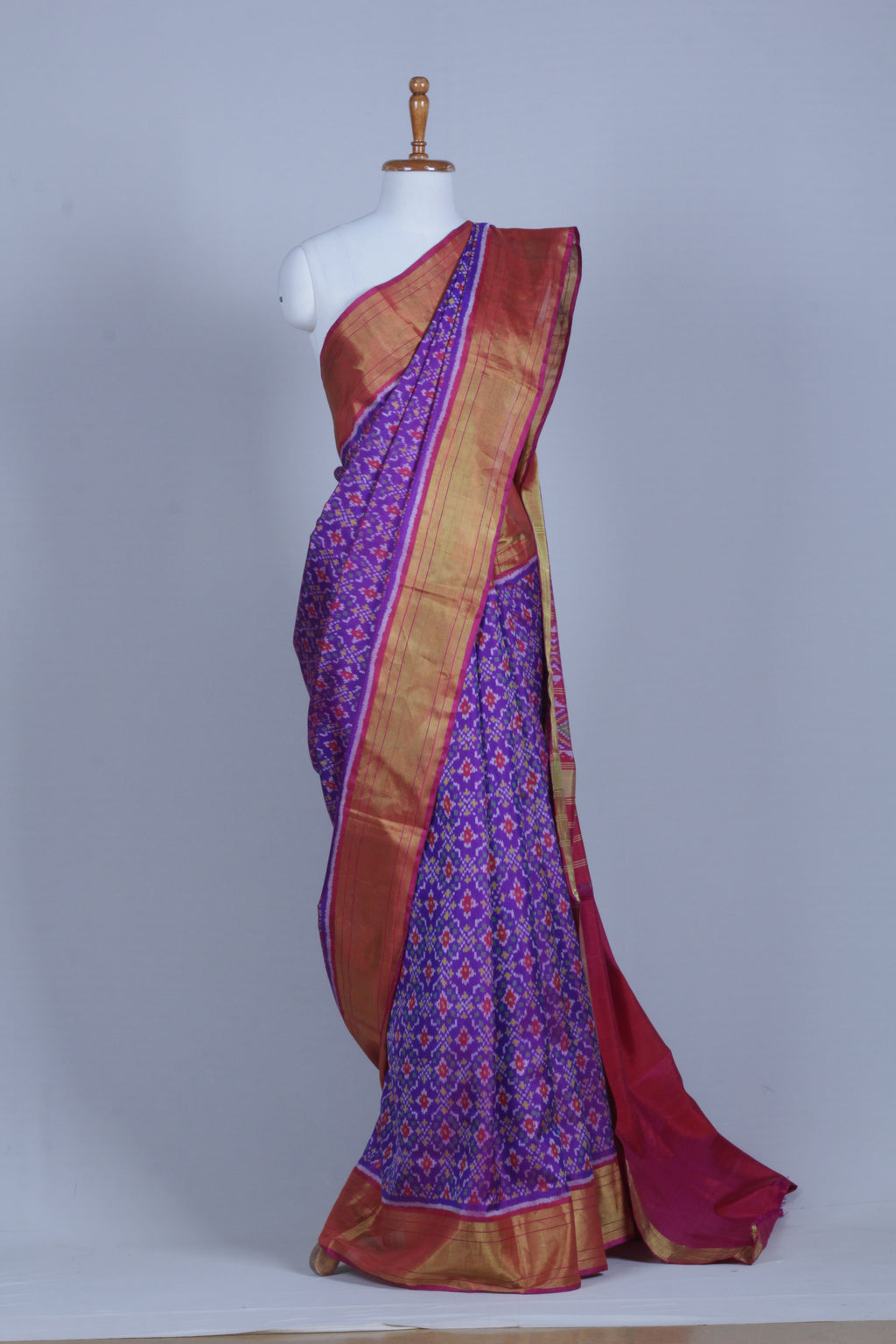 Blue Patola Silk Saree