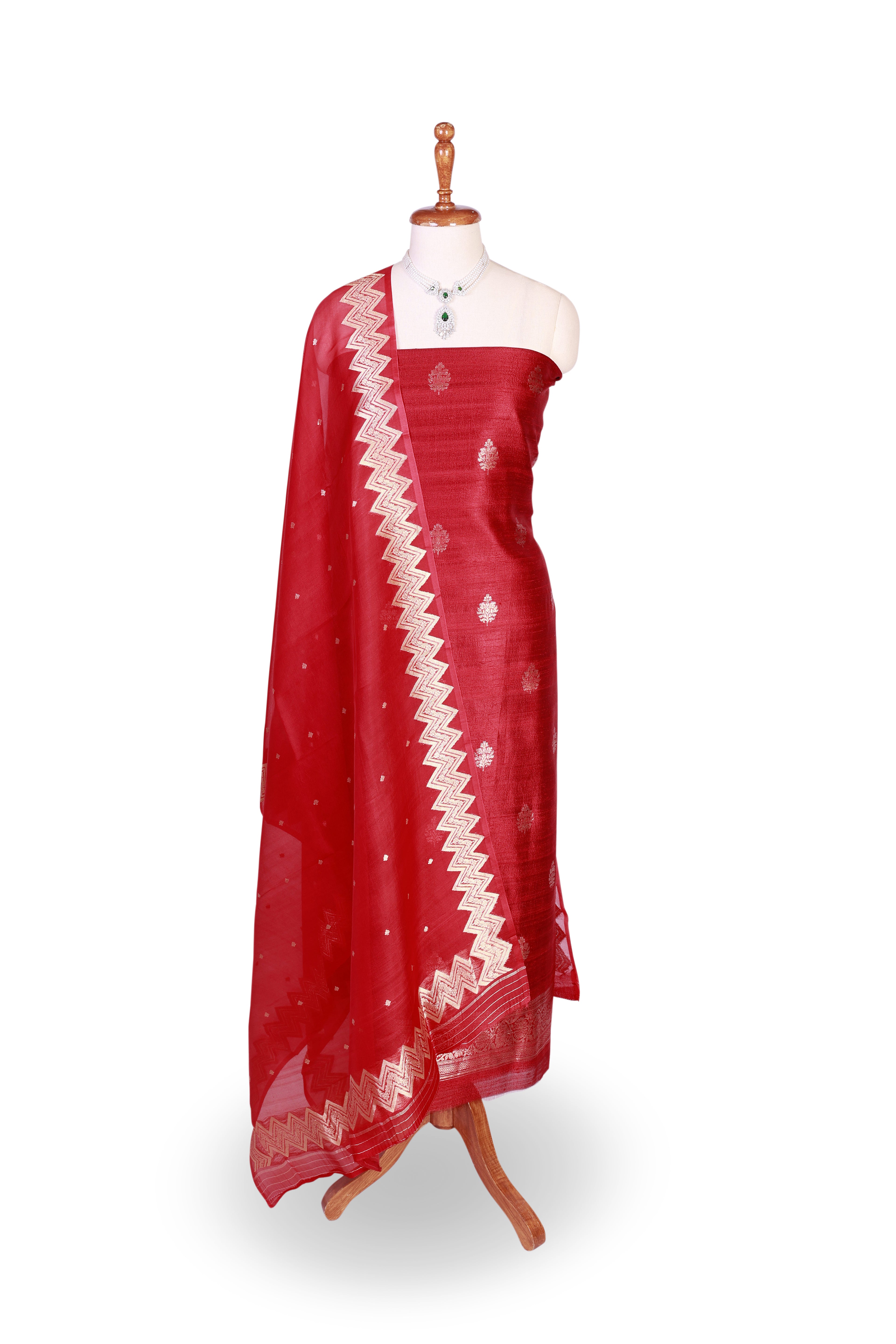 Classic Hand-Woven Banarasi Duppion Suit Set