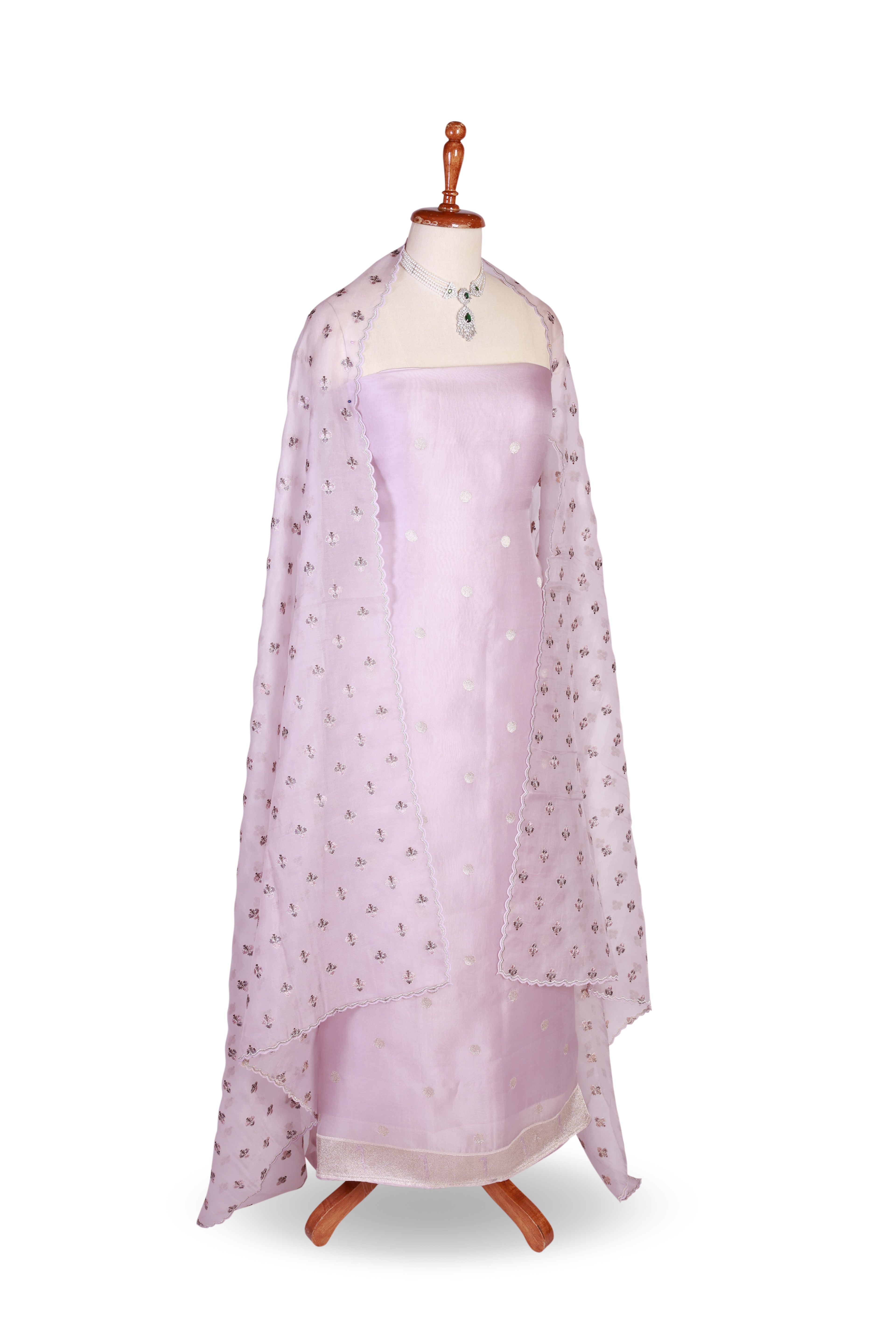 Mauve Organza Suit Set