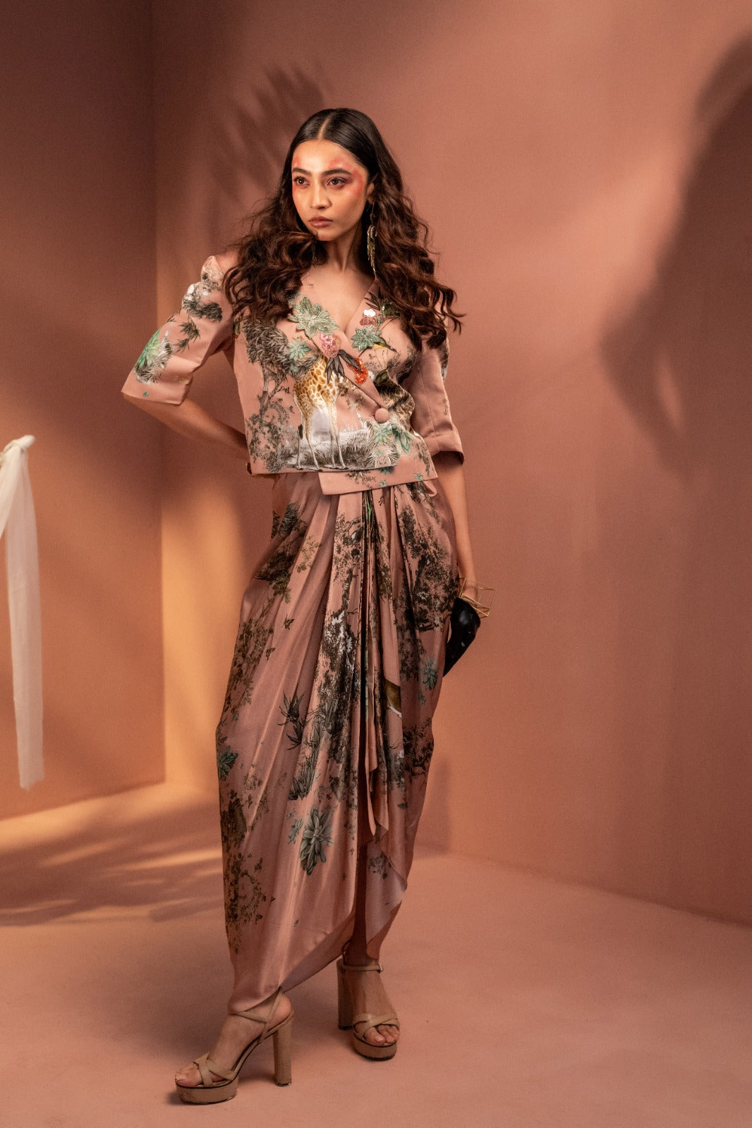 Flaunt Desert Bloom Draped Ensemble