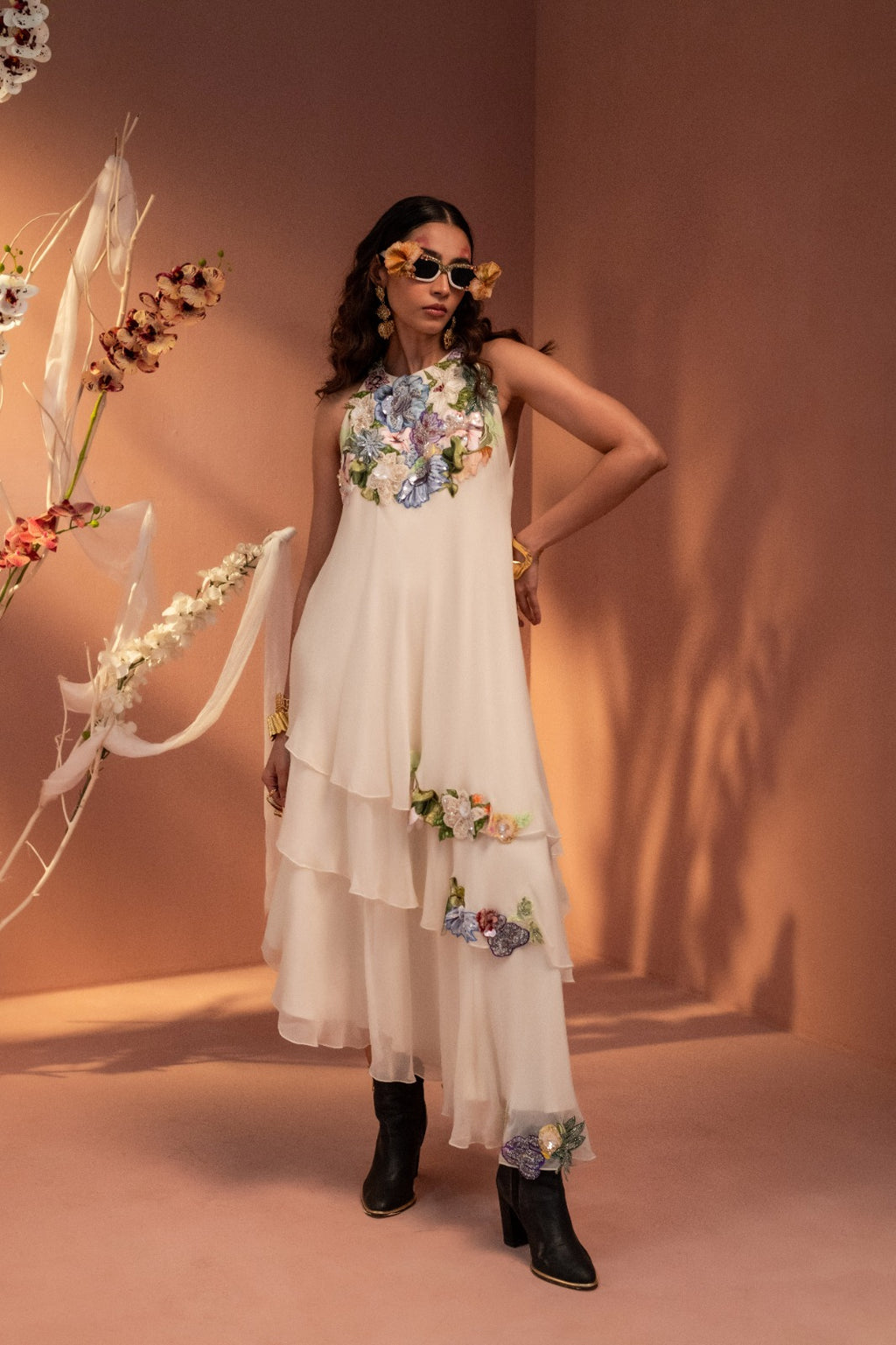 Flaunt Bloom Cascade Dress