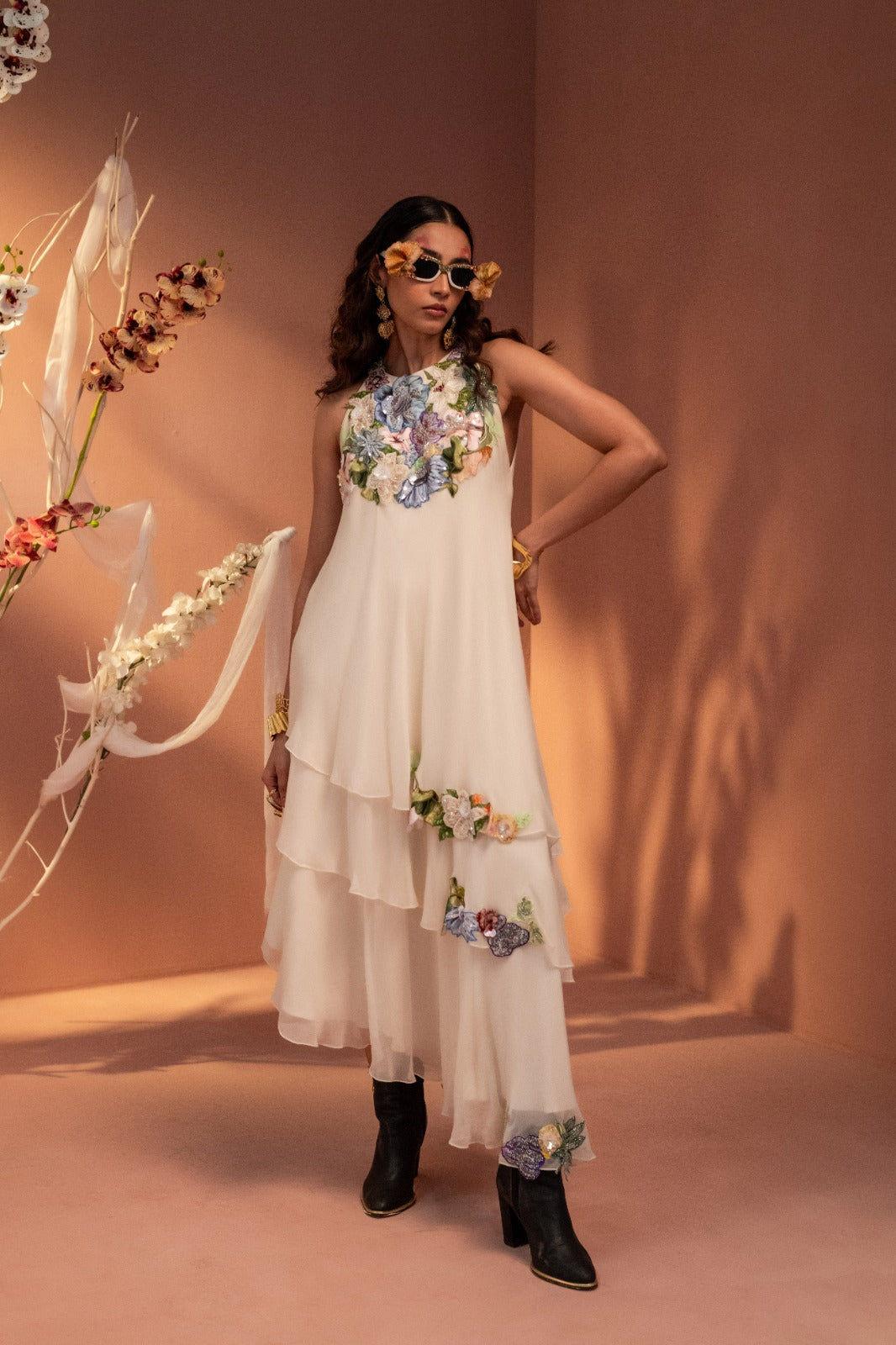 Flaunt Bloom Cascade Dress