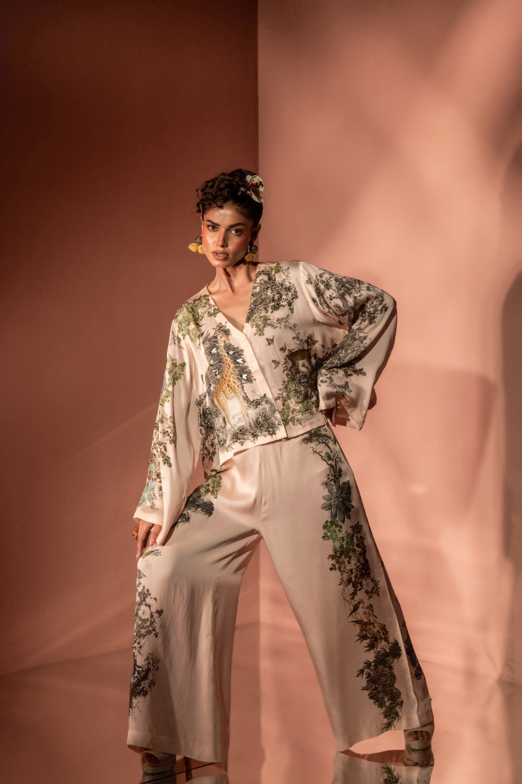 Flaunt Safari Soirée Silk Co-ord Set