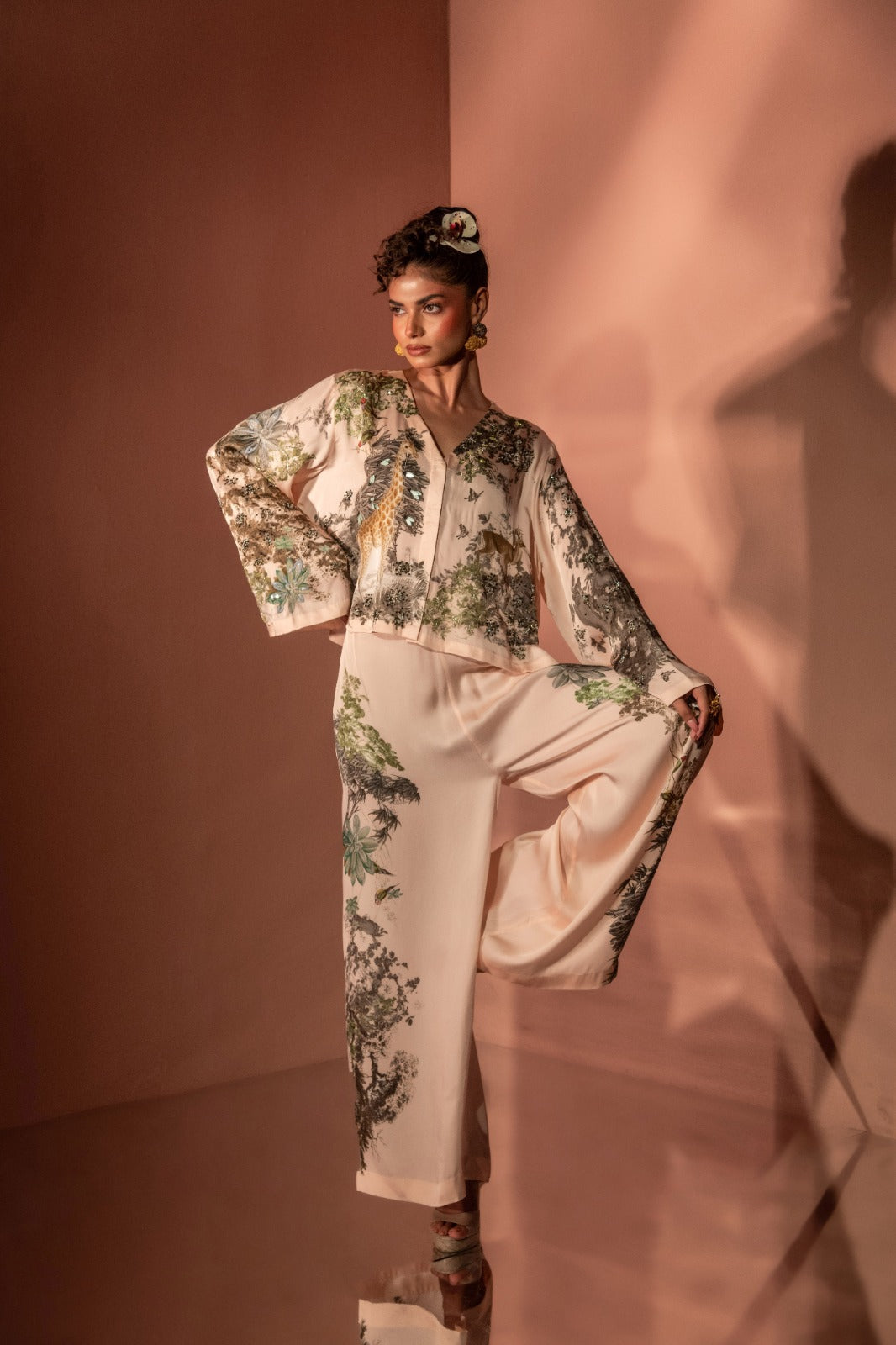 Flaunt Safari Soirée Silk Co-ord Set