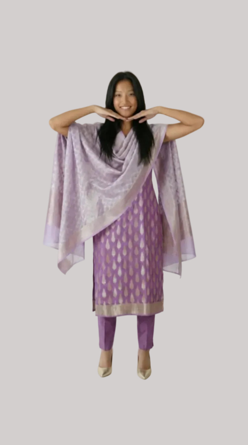 Lavender Silk Suit Set